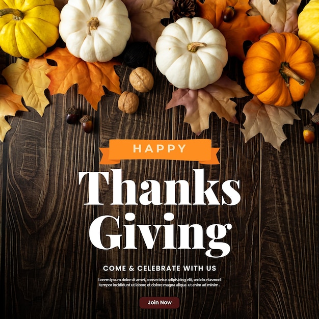 Free PSD Thanksgiving Day Design Template