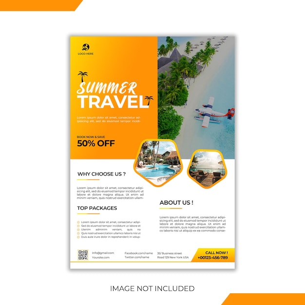 PSD free psd travel sale flyer template