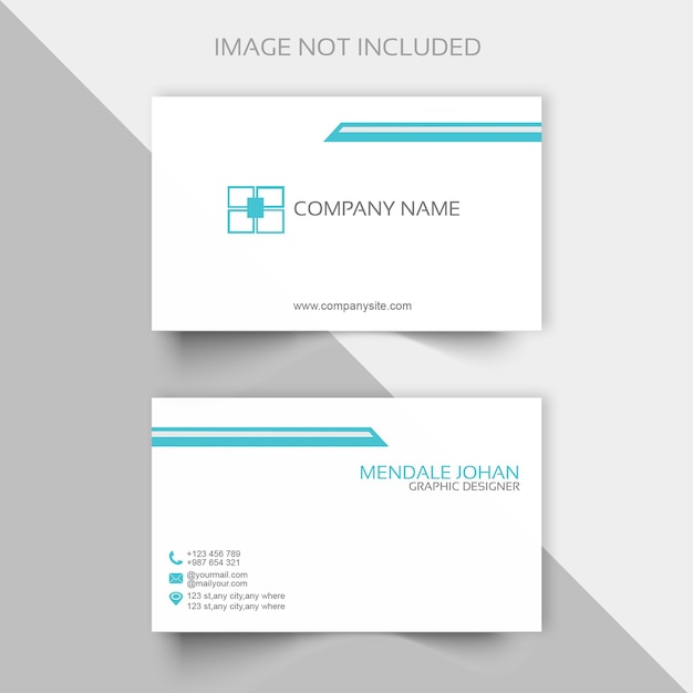 Free PSD white minimal business card