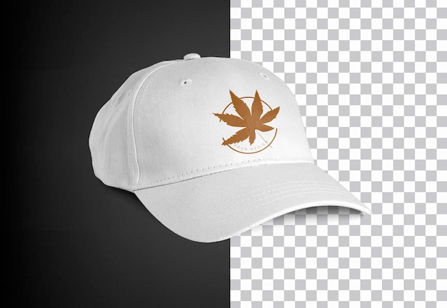 PSD free psd white mockup cap