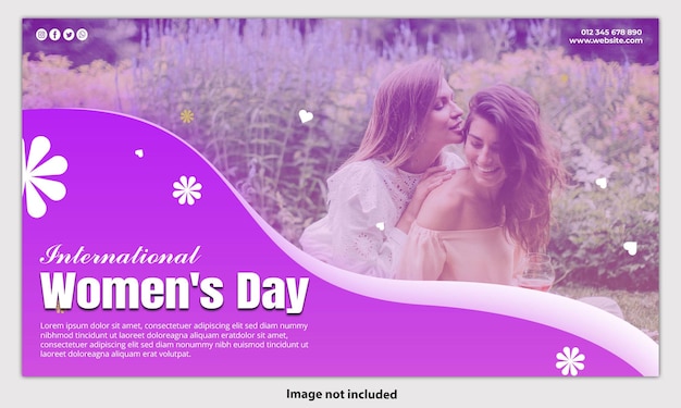 Free PSD women's day social media Banner templates