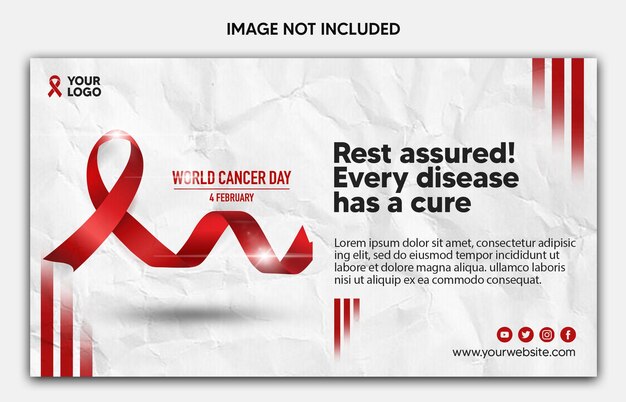 PSD free psd world cancer day awareness banner template