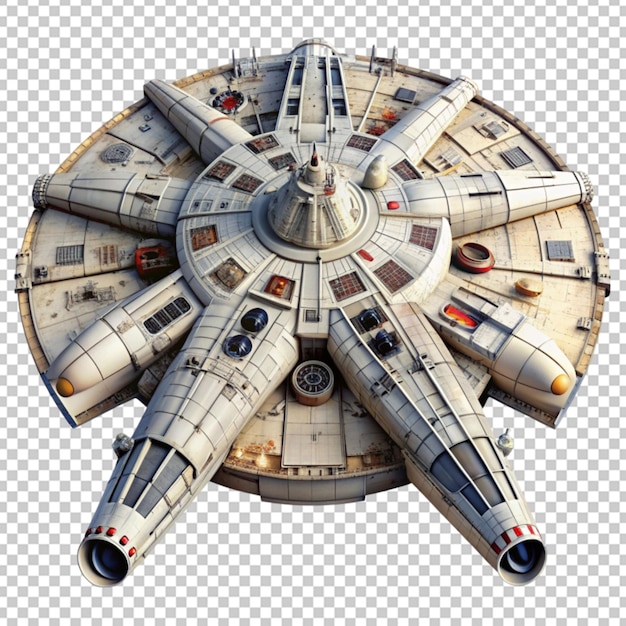 PSD free rebel starfighter wing landed isolated on transparent background