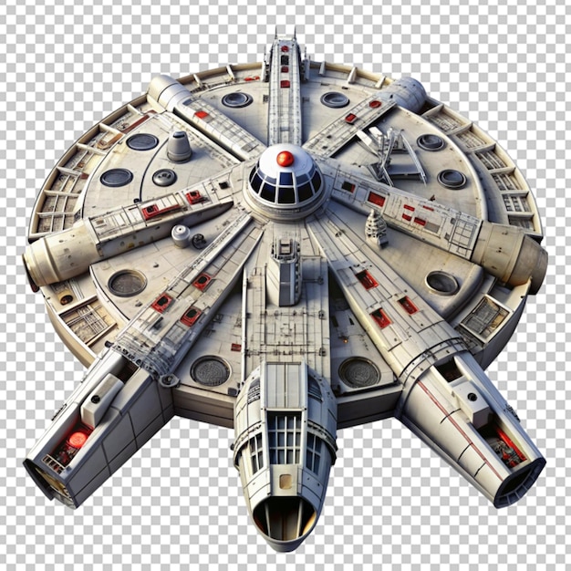 PSD free rebel starfighter wing landed isolated on transparent background