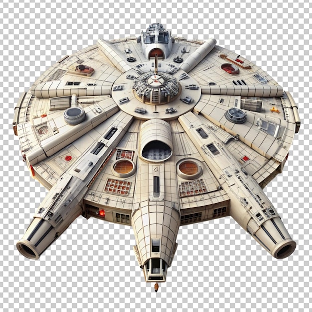 PSD free rebel starfighter wing landed isolated on transparent background