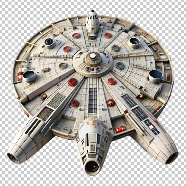 PSD free rebel starfighter wing landed isolated on transparent background