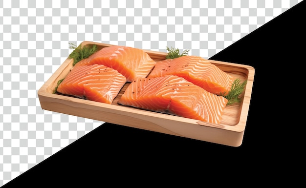 Free salmon fish salad with pn and psd background