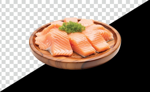 Free salmon fish salad with pn and psd background