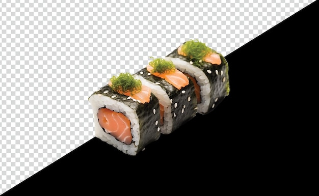 Free salmon fish sushi with png and psd background