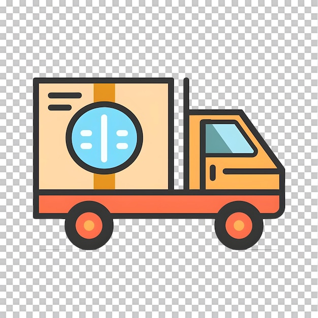 PSD free shipping icon against transparent background generated by ai