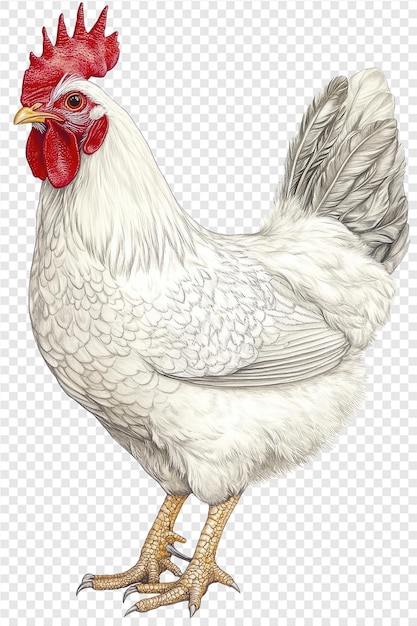 free stock illustrations of a chicken with a red ribbon around its neck