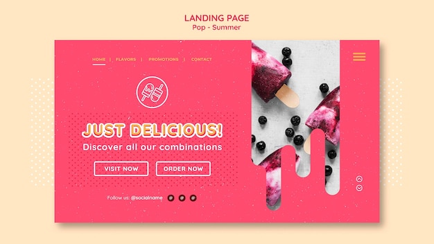 Free theme landing page design template