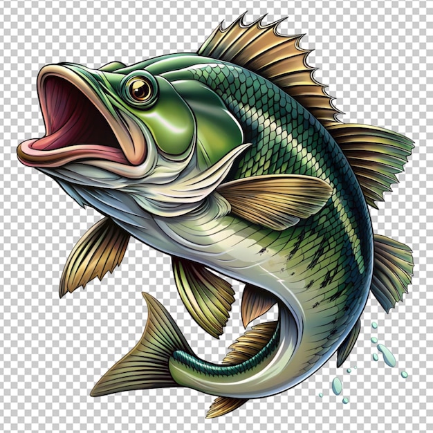 PSD free vector big bass fish vector