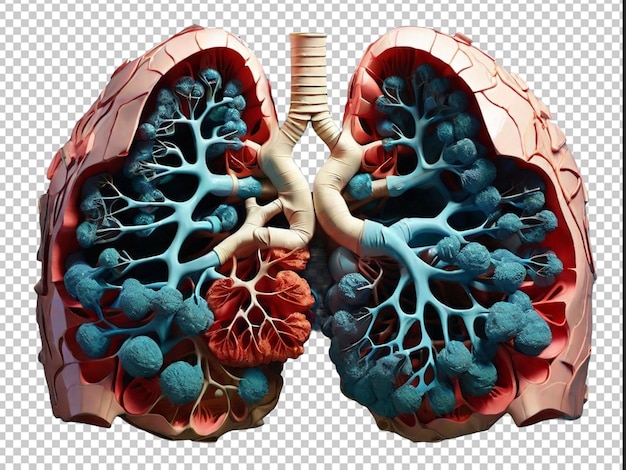 Free vector human internal organ with lungs background