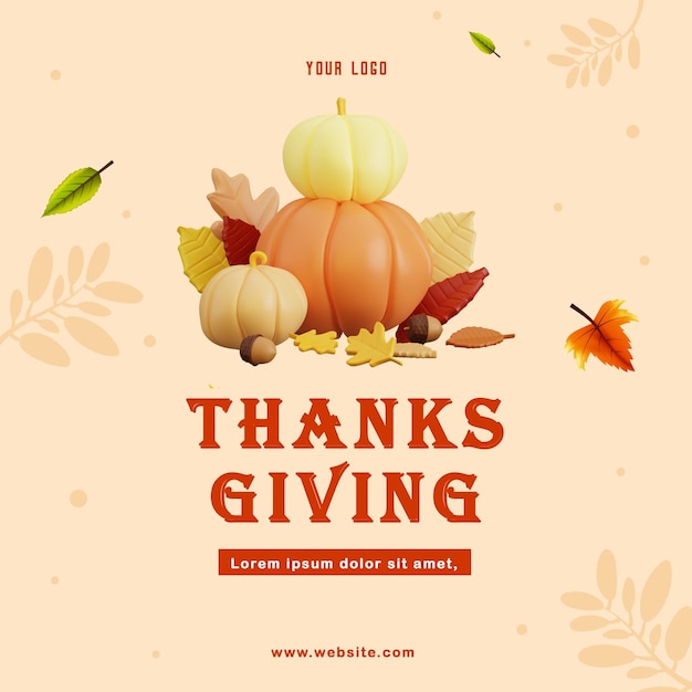 Free Vector Thanksgiving Day Design Template