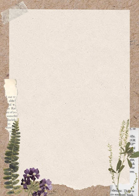 Free vector vintage note paper scrapbook template background