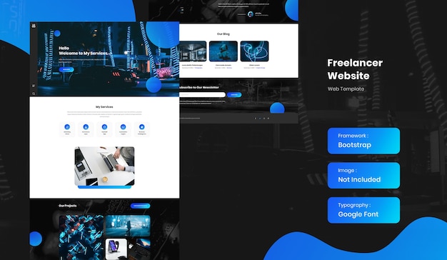 Freelancer and resume portfolio website template