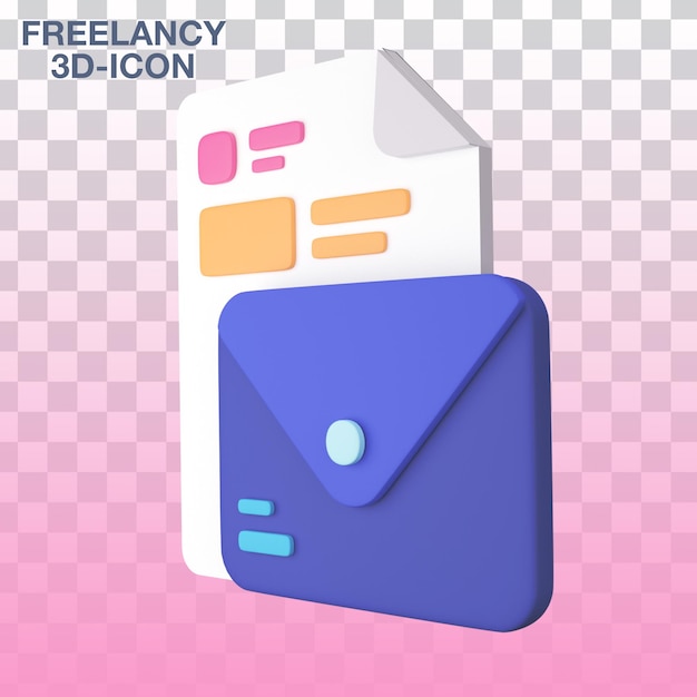 FreeLancy 3D-Icon Invoice