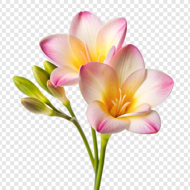 Freesia flower png isolated on transparent background