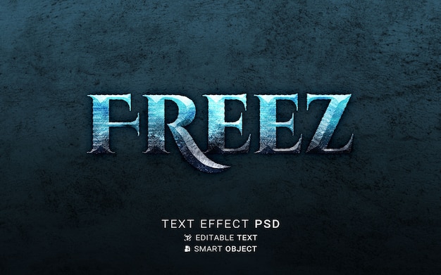 Freez text effect design