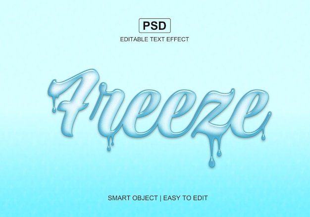 Freeze Editable Text Effect