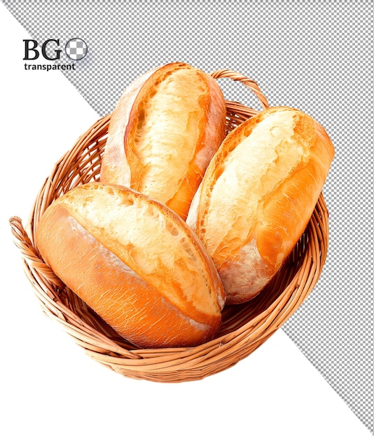 PSD french brazilian breads no background