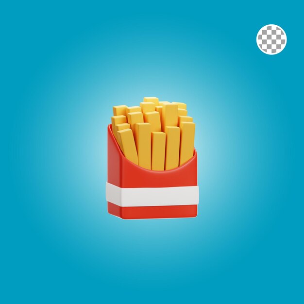 French Fries 3d Illustration