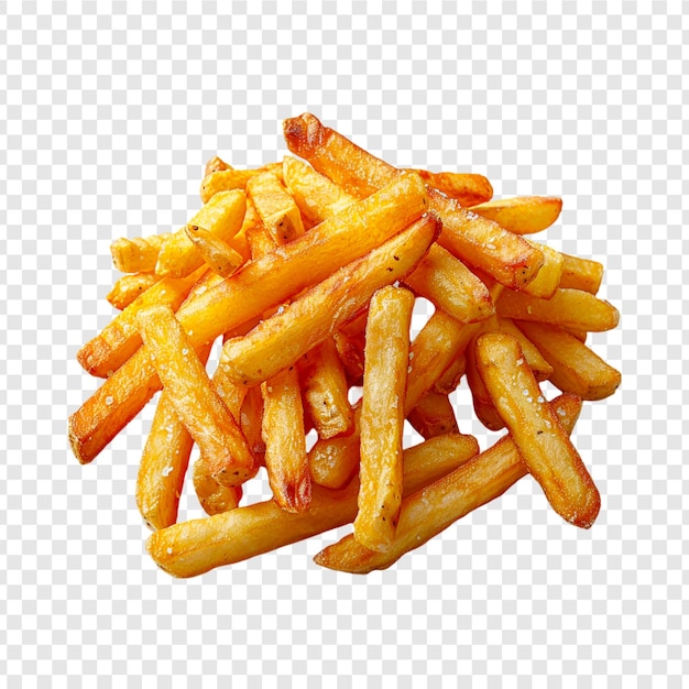 French fries isolated on a transparent background