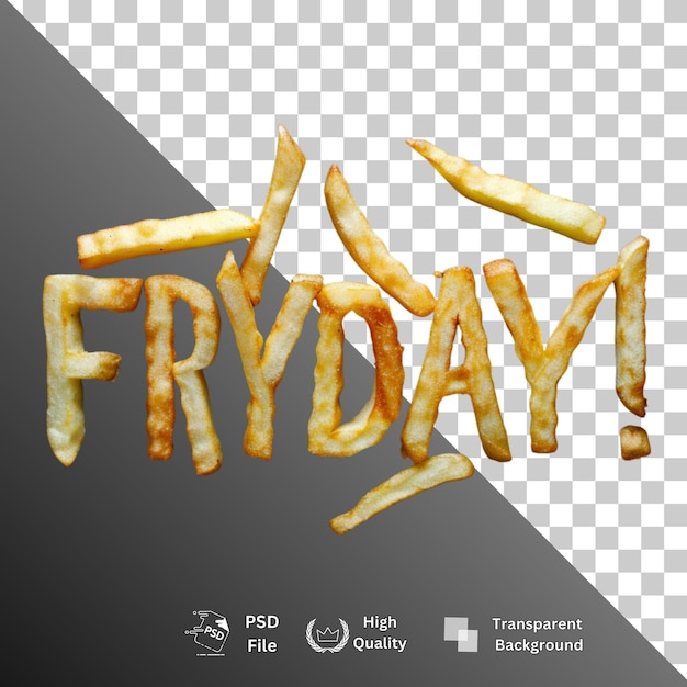 French Fries isolated on transparent background