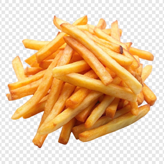 French fries isolated on transparent background