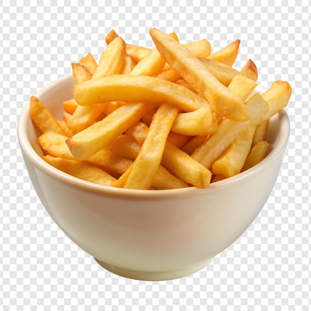 French fries isolated on transparent background