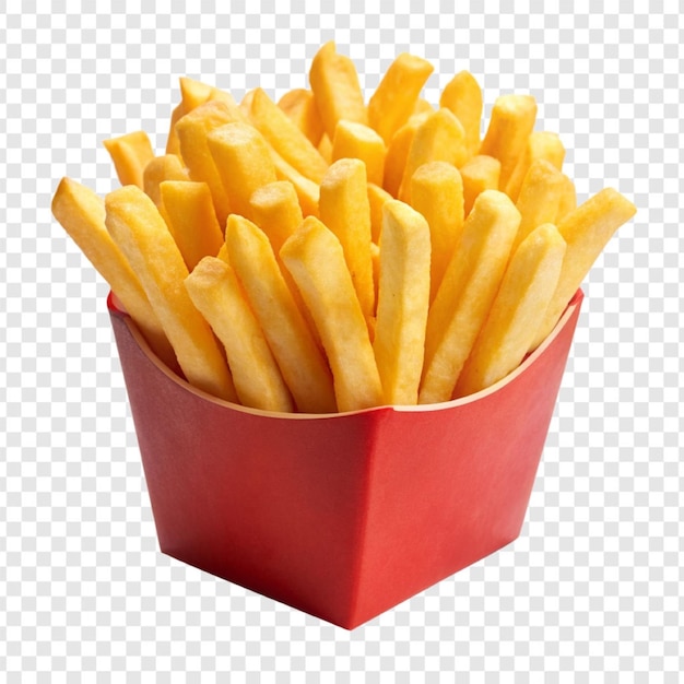 French fries isolated on transparent background