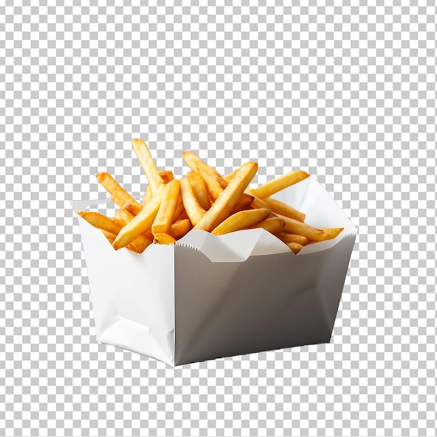 French fries with pack on png background Mock up Vector Illustration