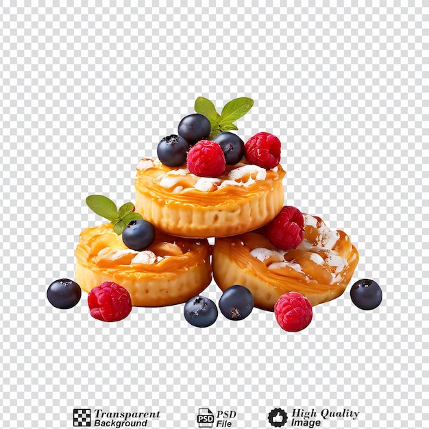 PSD french pastries isolated on transparent background