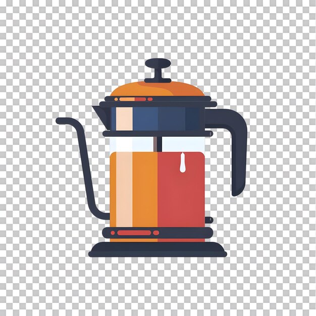 French press icon against transparent background Generated by Ai