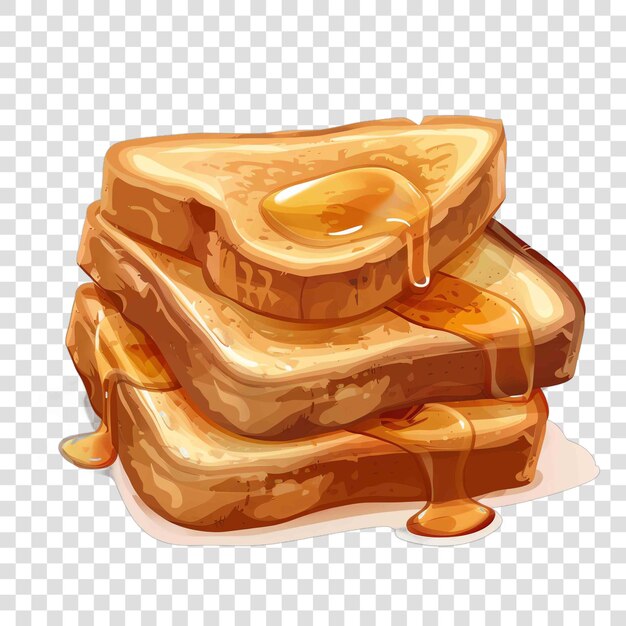 French toast transparent background vector element