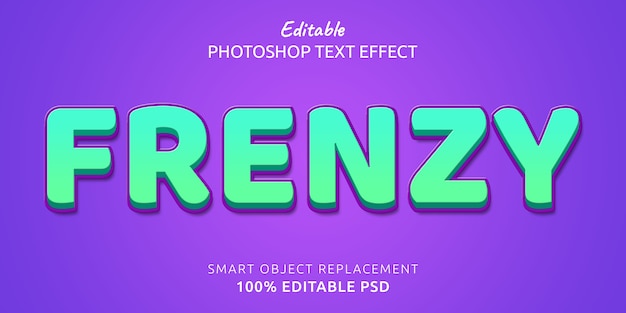 Frenzy Editable Text Style Effect