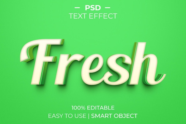 Fresh 3D style text effect