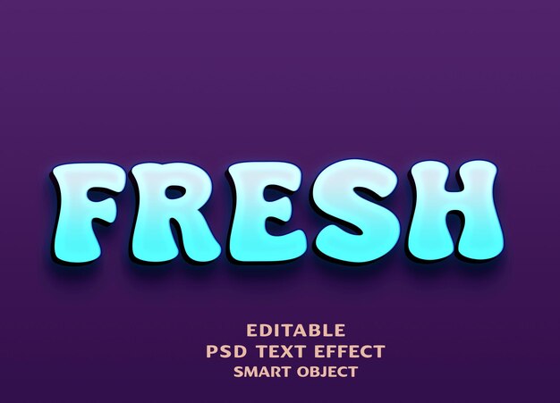 Fresh 3d text effect design