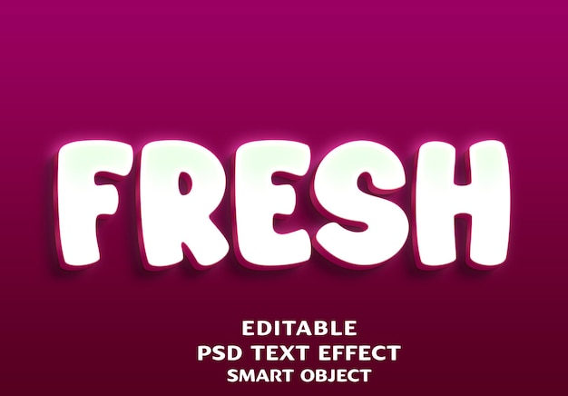 fresh 3d text effect design