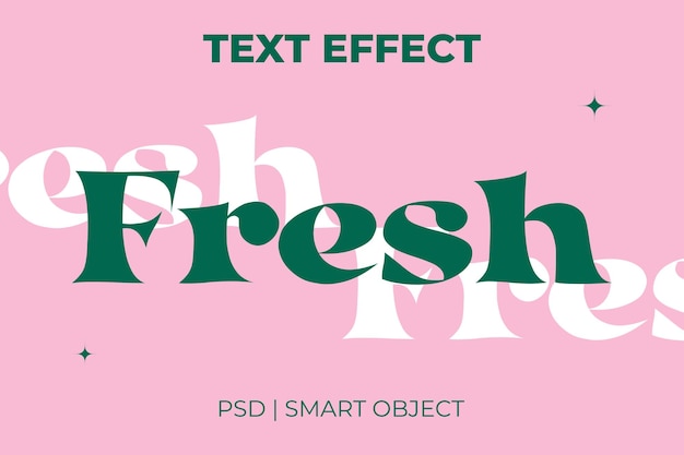 Fresh 90s retro groovy style text effect