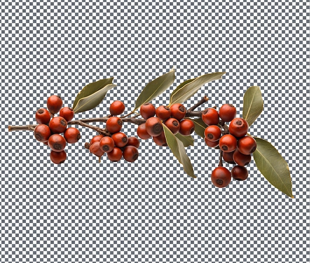 Fresh Allspice Pimento isolated on transparent background