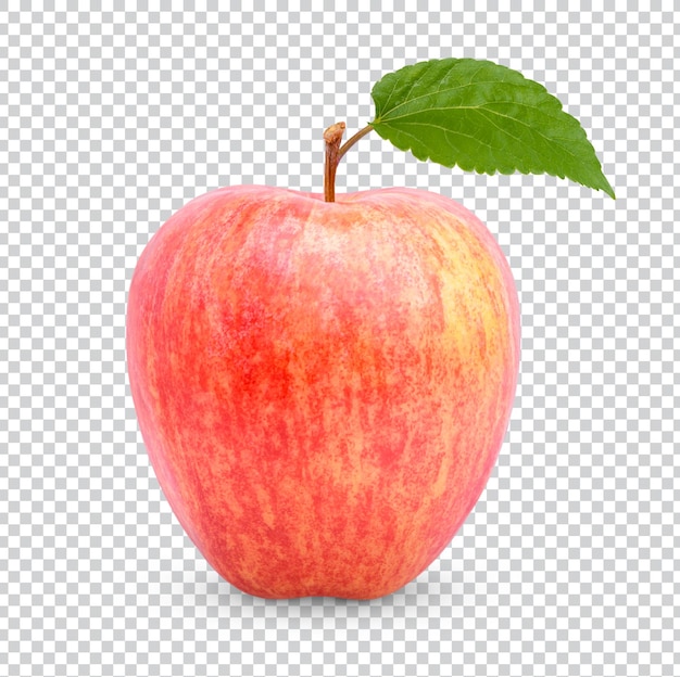 Fresh apple with leaves isolated