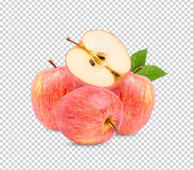 Fresh apple wth leaves isolated Premium PSD