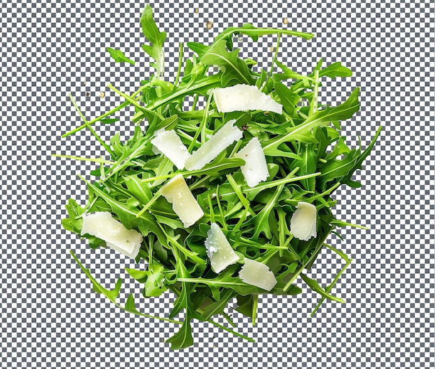 PSD fresh arugula salad isolated on transparent background