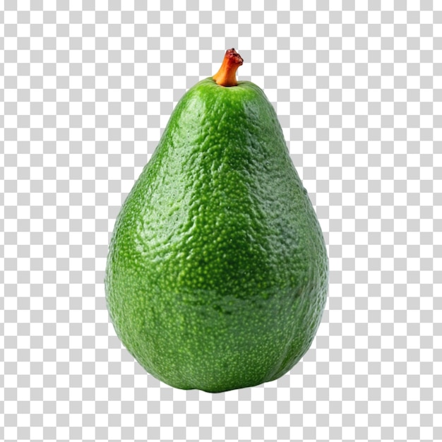 A fresh avocado isolated on Transparent background