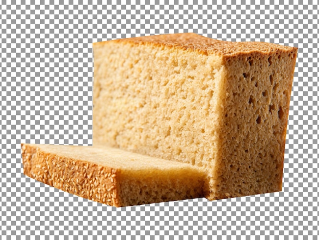 Fresh baked bread loaf isolated on transparent background