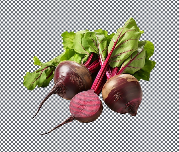 Fresh and beautiful Beets isolated on transparent background