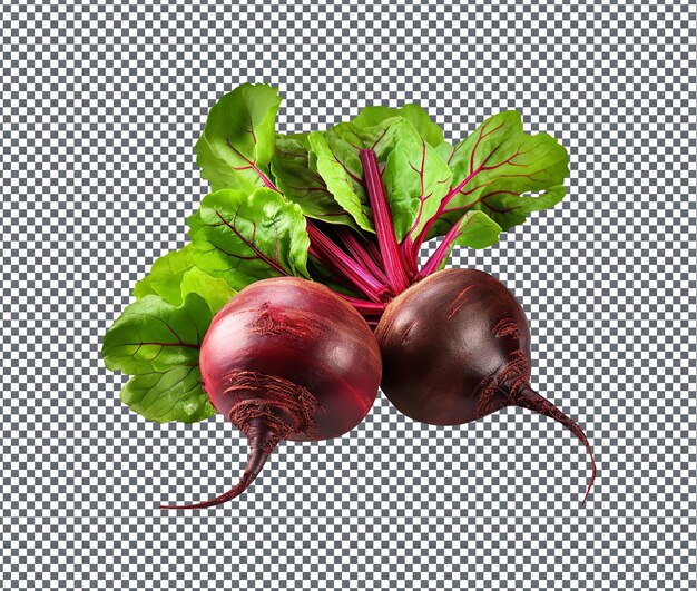 Fresh and beautiful Beets isolated on transparent background