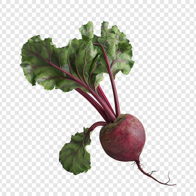 PSD fresh beetroot with green leaves